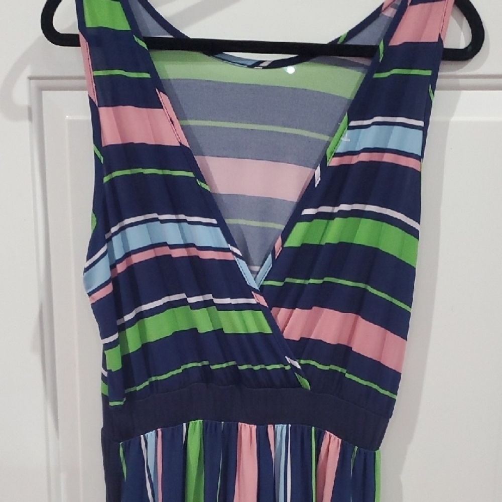 Egs California Multi Stipe Jumpsuit Front Pockets X LARGE - Picture 2 of 9